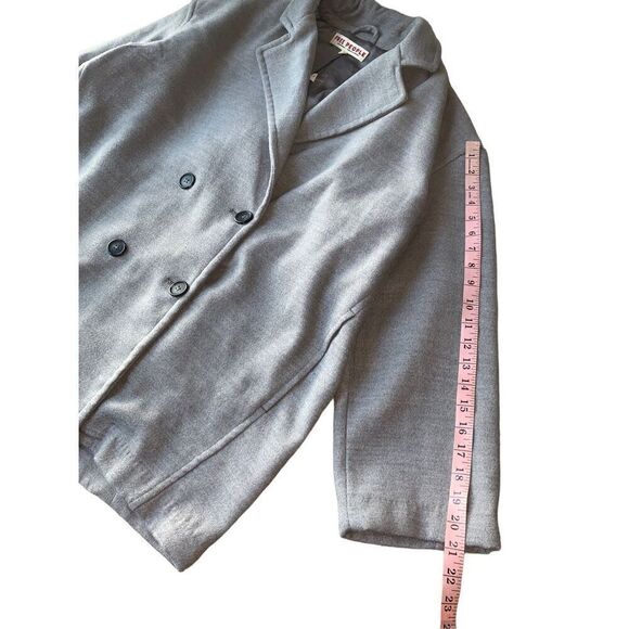 FREE PEOPLE Gray Double Breasted Hannah Slouchy Blazer Coat - Picture 11 of 14